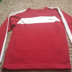 O'Neill XL red and white sweater